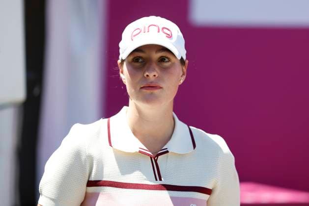 EVIAN-LES-BAINS, FRANCE - 12.07.2025: Darcey Harry (WAL) of The Amundi Evian Championship at the Evian Resort Golf Club on July 12, 2025 in Evian-les-Bains, France.