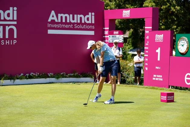EVIAN-LES-BAINS, FRANCE - 12.07.2025: Helen Briem (GER) of The Amundi Evian Championship at the Evian Resort Golf Club on July 12, 2025 in Evian-les-Bains, France.