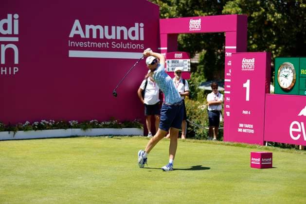 EVIAN-LES-BAINS, FRANCE - 12.07.2025: Helen Briem (GER) of The Amundi Evian Championship at the Evian Resort Golf Club on July 12, 2025 in Evian-les-Bains, France.