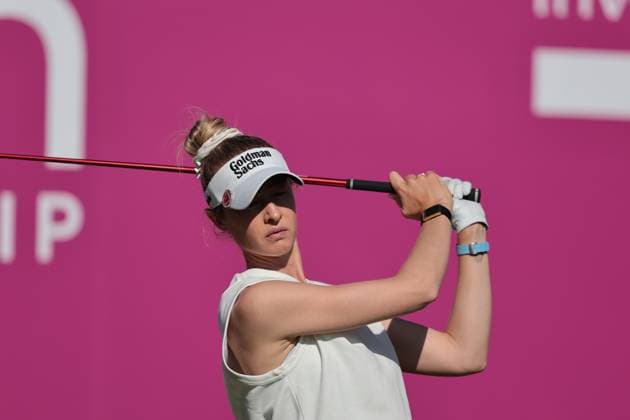 EVIAN-LES-BAINS, FRANCE - 12.07.2025: Nelly Korda (USA) of The Amundi Evian Championship at the Evian Resort Golf Club on July 12, 2025 in Evian-les-Bains, France.