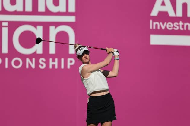 EVIAN-LES-BAINS, FRANCE - 12.07.2025: Nelly Korda (USA) of The Amundi Evian Championship at the Evian Resort Golf Club on July 12, 2025 in Evian-les-Bains, France.