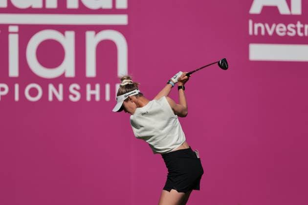 EVIAN-LES-BAINS, FRANCE - 12.07.2025: Nelly Korda (USA) of The Amundi Evian Championship at the Evian Resort Golf Club on July 12, 2025 in Evian-les-Bains, France.