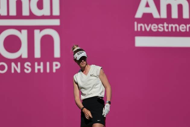 EVIAN-LES-BAINS, FRANCE - 12.07.2025: Nelly Korda (USA) of The Amundi Evian Championship at the Evian Resort Golf Club on July 12, 2025 in Evian-les-Bains, France.