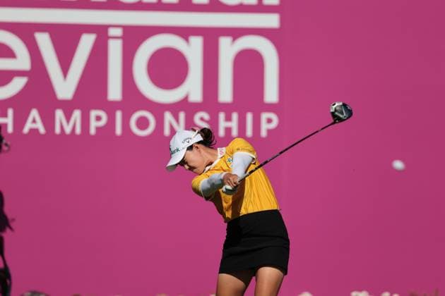 EVIAN-LES-BAINS, FRANCE - 12.07.2025: Minjee Lee (AUS) of The Amundi Evian Championship at the Evian Resort Golf Club on July 12, 2025 in Evian-les-Bains, France.