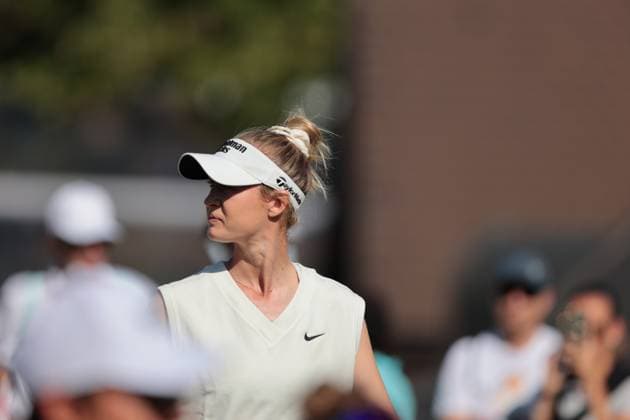EVIAN-LES-BAINS, FRANCE - 12.07.2025: Nelly Korda (USA) of The Amundi Evian Championship at the Evian Resort Golf Club on July 12, 2025 in Evian-les-Bains, France.