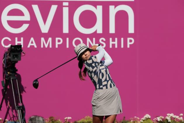 EVIAN-LES-BAINS, FRANCE - 12.07.2025: Jenny Shin (KOR) of The Amundi Evian Championship at the Evian Resort Golf Club on July 12, 2025 in Evian-les-Bains, France.