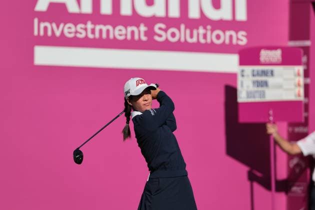 EVIAN-LES-BAINS, FRANCE - 12.07.2025: Celine Boutier (FRA) of The Amundi Evian Championship at the Evian Resort Golf Club on July 12, 2025 in Evian-les-Bains, France.