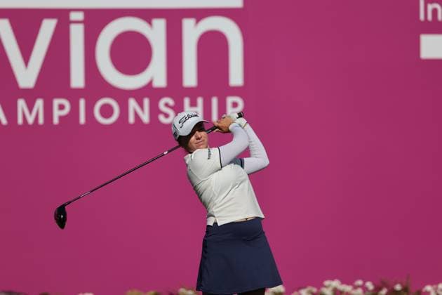 EVIAN-LES-BAINS, FRANCE - 12.07.2025: Stephanie Kyriacou (AUS) of The Amundi Evian Championship at the Evian Resort Golf Club on July 12, 2025 in Evian-les-Bains, France.