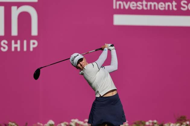EVIAN-LES-BAINS, FRANCE - 12.07.2025: Stephanie Kyriacou (AUS) of The Amundi Evian Championship at the Evian Resort Golf Club on July 12, 2025 in Evian-les-Bains, France.