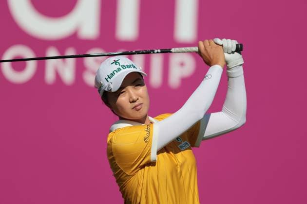 EVIAN-LES-BAINS, FRANCE - 12.07.2025: Minjee Lee (AUS) of The Amundi Evian Championship at the Evian Resort Golf Club on July 12, 2025 in Evian-les-Bains, France.