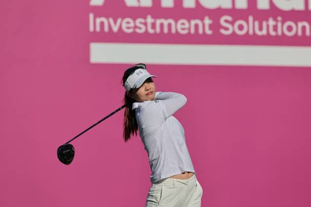 EVIAN-LES-BAINS, FRANCE - 12.07.2025: Weiwei Zhang (CHN) of The Amundi Evian Championship at the Evian Resort Golf Club on July 12, 2025 in Evian-les-Bains, France.