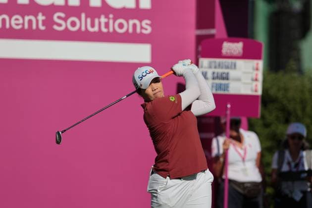 EVIAN-LES-BAINS, FRANCE - 12.07.2025: Ariya Jutanugarn (THA) of The Amundi Evian Championship at the Evian Resort Golf Club on July 12, 2025 in Evian-les-Bains, France.