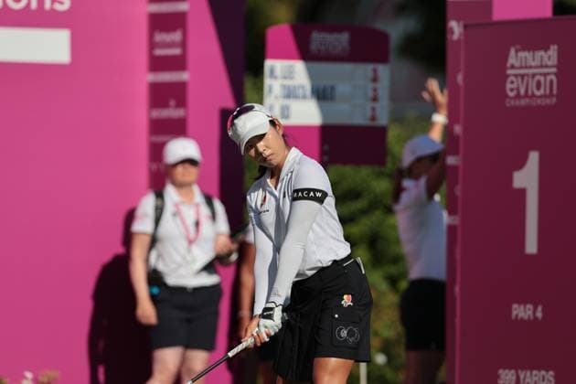 EVIAN-LES-BAINS, FRANCE - 12.07.2025: Mi Hyang Lee (KOR) of The Amundi Evian Championship at the Evian Resort Golf Club on July 12, 2025 in Evian-les-Bains, France.