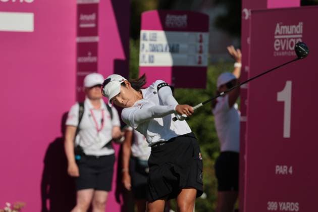 EVIAN-LES-BAINS, FRANCE - 12.07.2025: Mi Hyang Lee (KOR) of The Amundi Evian Championship at the Evian Resort Golf Club on July 12, 2025 in Evian-les-Bains, France.
