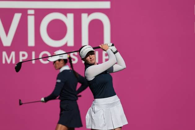 EVIAN-LES-BAINS, FRANCE - 12.07.2025: Cara Gainer (ENG) of The Amundi Evian Championship at the Evian Resort Golf Club on July 12, 2025 in Evian-les-Bains, France.