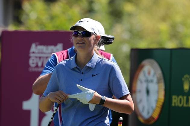 EVIAN-LES-BAINS, FRANCE - 12.07.2025: Helen Briem (GER) of The Amundi Evian Championship at the Evian Resort Golf Club on July 12, 2025 in Evian-les-Bains, France.