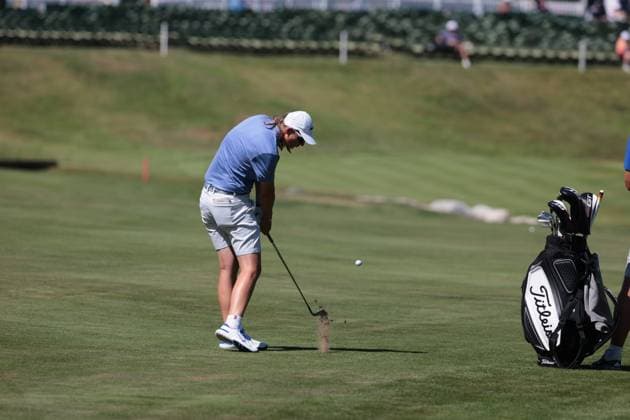 EVIAN-LES-BAINS, FRANCE - 12.07.2025: Helen Briem (GER) of The Amundi Evian Championship at the Evian Resort Golf Club on July 12, 2025 in Evian-les-Bains, France.