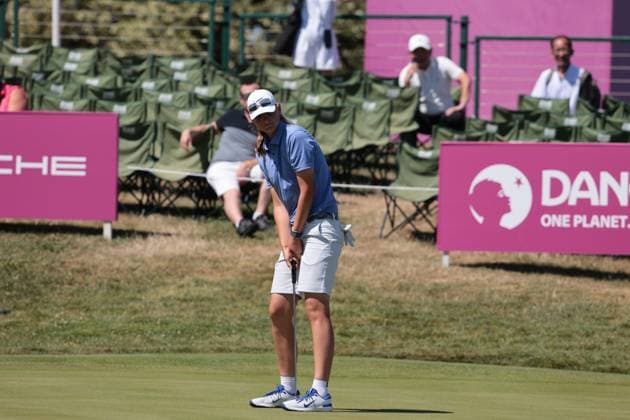 EVIAN-LES-BAINS, FRANCE - 12.07.2025: Helen Briem (GER) of The Amundi Evian Championship at the Evian Resort Golf Club on July 12, 2025 in Evian-les-Bains, France.