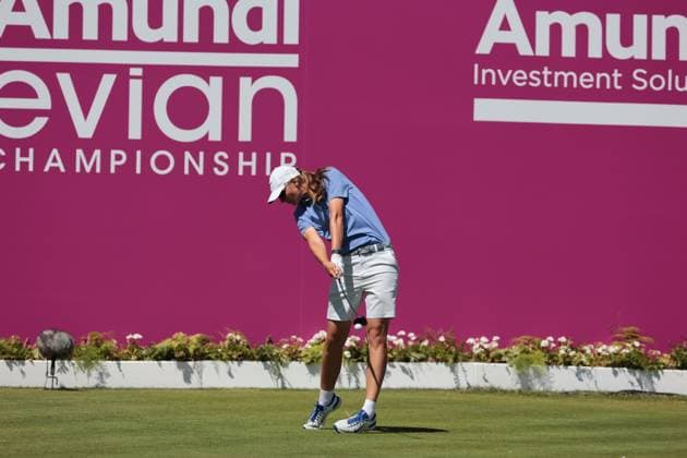 EVIAN-LES-BAINS, FRANCE - 12.07.2025: Helen Briem (GER) of The Amundi Evian Championship at the Evian Resort Golf Club on July 12, 2025 in Evian-les-Bains, France.