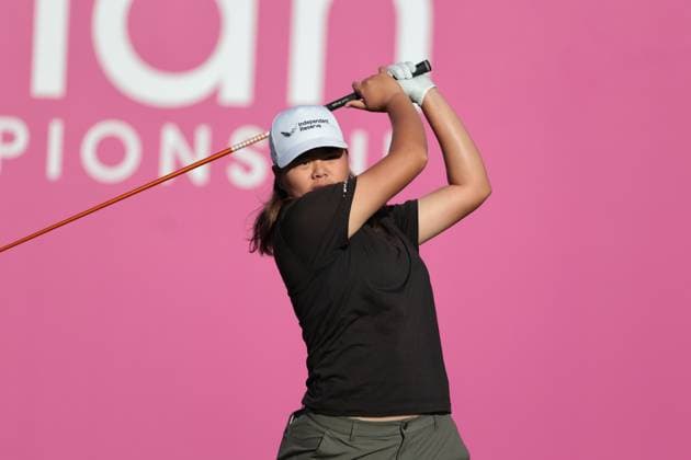 EVIAN-LES-BAINS, FRANCE - 12.07.2025: Shannon Tan (SGP) of The Amundi Evian Championship at the Evian Resort Golf Club on July 12, 2025 in Evian-les-Bains, France.
