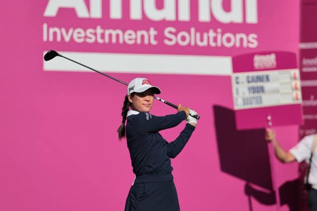 EVIAN-LES-BAINS, FRANCE - 12.07.2025: Celine Boutier (FRA) of The Amundi Evian Championship at the Evian Resort Golf Club on July 12, 2025 in Evian-les-Bains, France.
