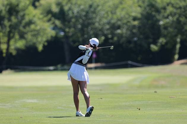 EVIAN-LES-BAINS, FRANCE - 12.07.2025: Aline Krauter (GER) of The Amundi Evian Championship at the Evian Resort Golf Club on July 12, 2025 in Evian-les-Bains, France.