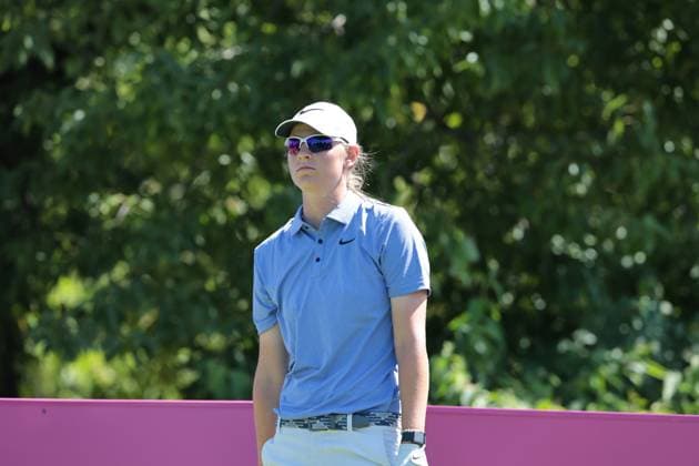 EVIAN-LES-BAINS, FRANCE - 12.07.2025: Helen Briem (GER) of The Amundi Evian Championship at the Evian Resort Golf Club on July 12, 2025 in Evian-les-Bains, France.