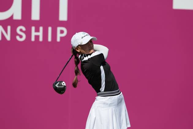 EVIAN-LES-BAINS, FRANCE - 12.07.2025: Aline Krauter (GER) of The Amundi Evian Championship at the Evian Resort Golf Club on July 12, 2025 in Evian-les-Bains, France.