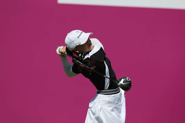 EVIAN-LES-BAINS, FRANCE - 12.07.2025: Aline Krauter (GER) of The Amundi Evian Championship at the Evian Resort Golf Club on July 12, 2025 in Evian-les-Bains, France.