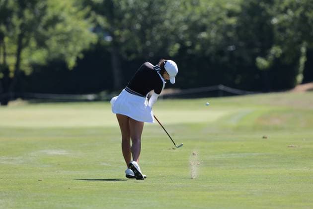 EVIAN-LES-BAINS, FRANCE - 12.07.2025: Aline Krauter (GER) of The Amundi Evian Championship at the Evian Resort Golf Club on July 12, 2025 in Evian-les-Bains, France.