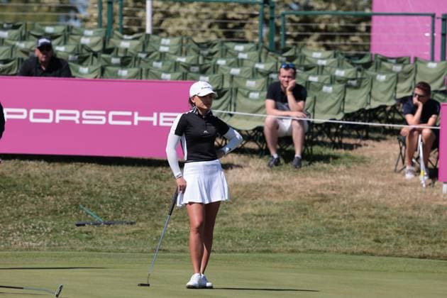 EVIAN-LES-BAINS, FRANCE - 12.07.2025: Aline Krauter (GER) of The Amundi Evian Championship at the Evian Resort Golf Club on July 12, 2025 in Evian-les-Bains, France.