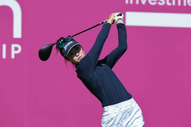 EVIAN-LES-BAINS, FRANCE - 12.07.2025: Grace Kim (AUS) of The Amundi Evian Championship at the Evian Resort Golf Club on July 12, 2025 in Evian-les-Bains, France.