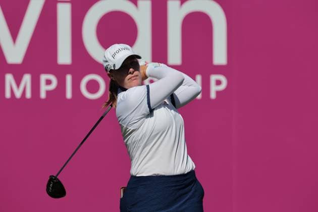 EVIAN-LES-BAINS, FRANCE - 12.07.2025: Jennifer Kupcho (USA) of The Amundi Evian Championship at the Evian Resort Golf Club on July 12, 2025 in Evian-les-Bains, France.