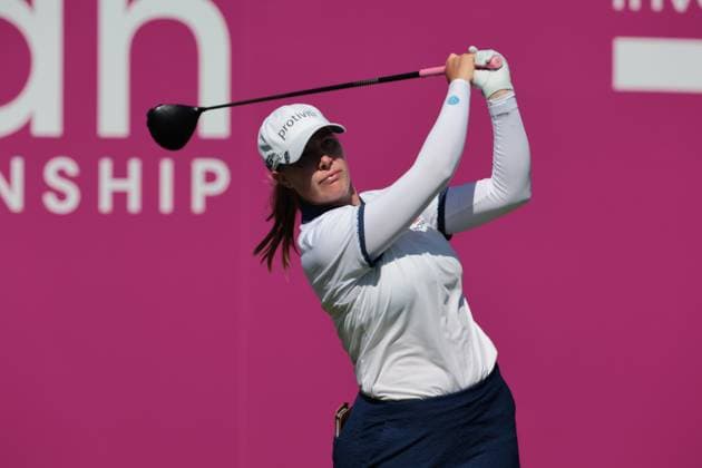 EVIAN-LES-BAINS, FRANCE - 12.07.2025: Jennifer Kupcho (USA) of The Amundi Evian Championship at the Evian Resort Golf Club on July 12, 2025 in Evian-les-Bains, France.
