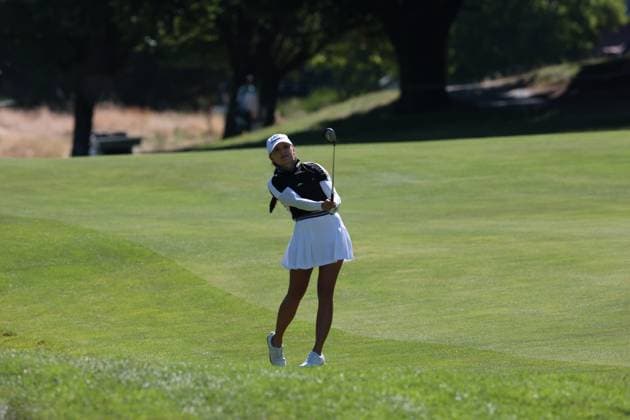 EVIAN-LES-BAINS, FRANCE - 12.07.2025: Aline Krauter (GER) of The Amundi Evian Championship at the Evian Resort Golf Club on July 12, 2025 in Evian-les-Bains, France.