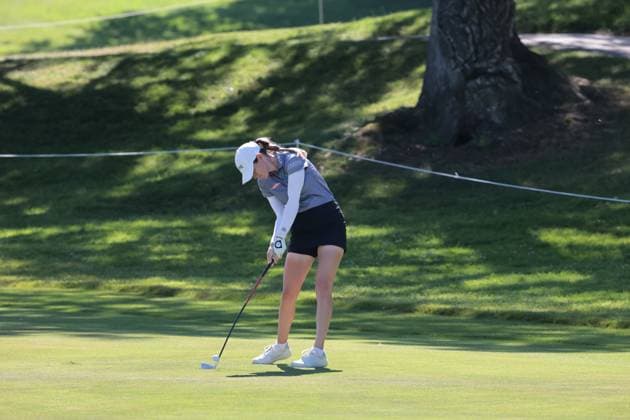 EVIAN-LES-BAINS, FRANCE - 12.07.2025: Sarah Schmelzel (USA) of The Amundi Evian Championship at the Evian Resort Golf Club on July 12, 2025 in Evian-les-Bains, France.