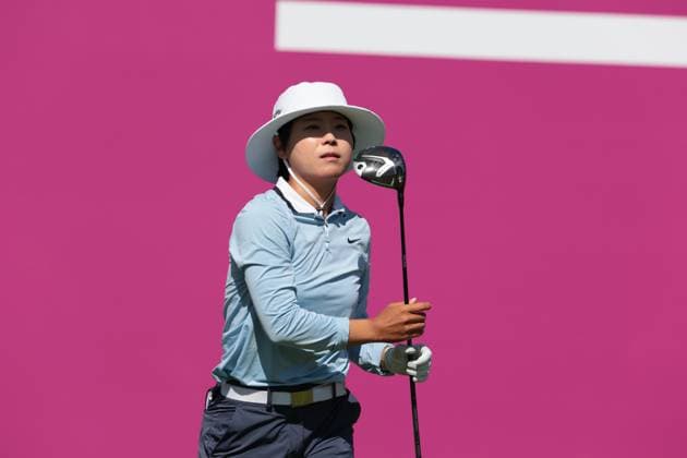 EVIAN-LES-BAINS, FRANCE - 12.07.2025: Somi Lee (KOR) of The Amundi Evian Championship at the Evian Resort Golf Club on July 12, 2025 in Evian-les-Bains, France.