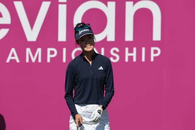 EVIAN-LES-BAINS, FRANCE - 12.07.2025: Grace Kim (AUS) of The Amundi Evian Championship at the Evian Resort Golf Club on July 12, 2025 in Evian-les-Bains, France.