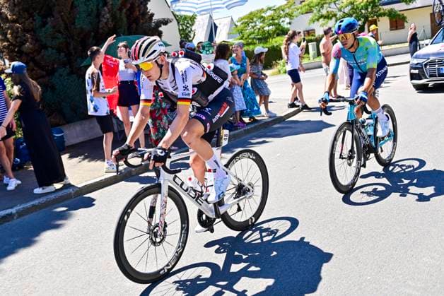Tour de France 2025 Stage 8 LAVAL ESPACE MAYENNE, FRANCE - JULY 12 : Zimmermann Georg (GER) of Intermarche - Wanty in action during stage 8 of the 112th edition of Tour de France an UCI World Tour 2.UWT cycling road race stage for Men Elite of 174 km with start in Saint-Meen-le-Grand and finish in Laval Espace Mayenne on July 12, 2025 in Laval Espace Mayenne, France, 12 07 2025 ( Motordriver Kenny Verfaillie - Laval Espace Mayenne France  Copyright: xPetexGodingx