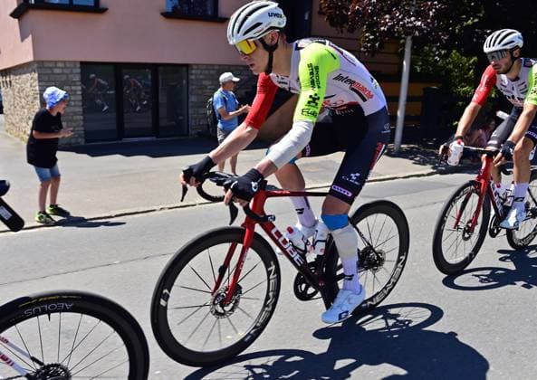Intermarche-Wanty riders pictured in action during stage eight of the 2025 Tour de France cycling, from Saint-Meen-le-Grand to Laval Espace Mayenne (174 km), on Saturday 12 July 2025 in France. The 112th edition of the Tour de France starts on Saturday 5 July in Lille, France, and will finish in Paris, France on the 27th of July. POOLxxPOOLxPETExGODING  x128971235x