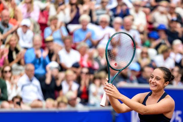 250712 Katarzyna Kawa of Poland celebrates after the singles final of Nordea Open on July 12, 2025 in Bastad Photo Mathilda Schuler BILDBYRAN kod MA MA0844 tennis wta 125 nordea open singles final dam bbeng jubel  Copyright: MATHILDAxSCHULER BB250712MA069