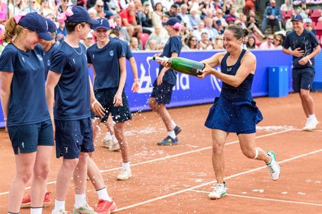 250712 Elisabetta Cocciaretto of Italy celebrates after the singles final of Nordea Open on July 12, 2025 in Bastad Photo Mathilda Schuler BILDBYRAN kod MA MA0844 tennis wta 125 nordea open singles final dam bbeng jubel  Copyright: MATHILDAxSCHULER BB250712MA074