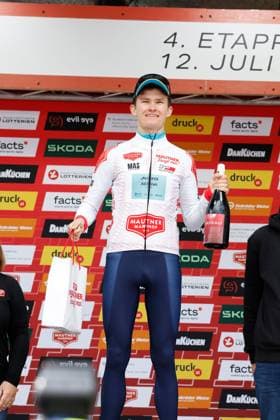 CYCLING - Tour of Austria 2025 KUEHTAI,AUSTRIA,12.JUL.25 - CYCLING - Tour of Austria, stage 3, Innsbruck - Kuehtai. Image shows the rejoicing of Nicolas Vinokurov (KAZ XDS ASTANA Team). keywords: award ceremony.  GEPAxpictures xMichaelxKristen