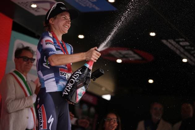 Ag Insurance - Soudal Team™s Gigante Sarah during the 7th stage of the Giro d™Italia Women, from Fermignano to Monte Nerone, Italy Saturday, July 12, 2025. - cycling .  Copyright: xMarcoxAlpozzi LaPressex