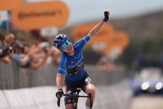 Ag Insurance - Soudal Team™s Gigante Sarah during the 7th stage of the Giro d™Italia Women, from Fermignano to Monte Nerone, Italy Saturday, July 12, 2025. - cycling .  Copyright: xMassimoxPaolone LaPressex