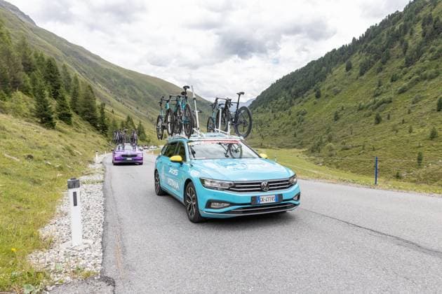 CYCLING - Tour of Austria 2025 KUEHTAI,AUSTRIA,12.JUL.25 - CYCLING - Tour of Austria, stage 3, Innsbruck - Kuehtai. Image shows a team car of XDS Astana Team.  GEPAxpictures xMichaelxKristen