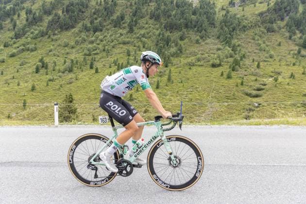CYCLING - Tour of Austria 2025 KUEHTAI,AUSTRIA,12.JUL.25 - CYCLING - Tour of Austria, stage 3, Innsbruck - Kuehtai. Image shows Thomas Turri (ITA S.C. Padovani Polo Cherry Bank).  GEPAxpictures xMichaelxKristen