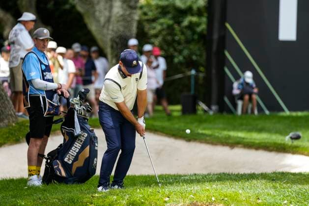 July 12, 2025, Cadiz, Cadiz, SPAIN: Paul Casey of Crushers team in actions during day two of the LIV Golf Andalucia at Golf Club Royal of Valderrama on July 12, 2025 in Cadiz, Spain. Cadiz SPAIN - ZUMAa181 20250712_zaa_a181_073 Copyright: xJoaquinxCorcherox