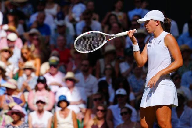 Iga Swiatek during the Ladies Singles Final Wimbledon Tennis Championships, Day 13, The All England Lawn Tennis and Croquet Club, London, UK - 12 Jul 2025London The All England Lawn Tennis and United Kingdom  Copyright: xJavierxGarcia Shutterstockx 15392293aq