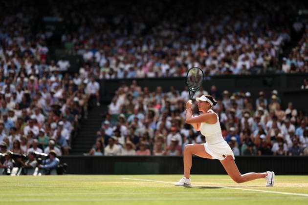 Amanda Anisimova during the Ladies Singles Final Wimbledon Tennis Championships, Day 13, The All England Lawn Tennis and Croquet Club, London, UK - 12 Jul 2025London The All England Lawn Tennis and United Kingdom  Copyright: xEllaxLing Shutterstockx 15392295j